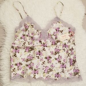 💕GOLD HAWK💕 100% Silk Camisole Egg Shell M NWT